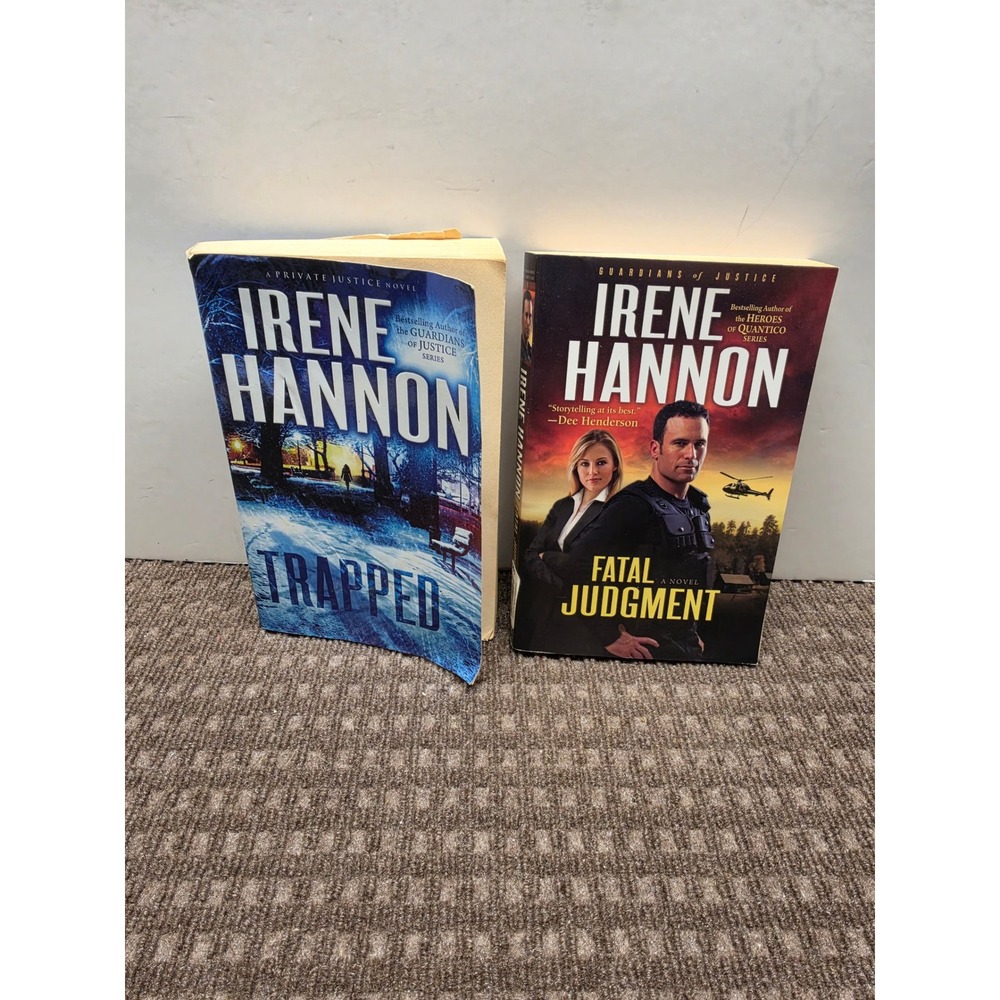 Irene Hannon Romantic Suspense Book Set Trapped & Fatal Judgment Paperback